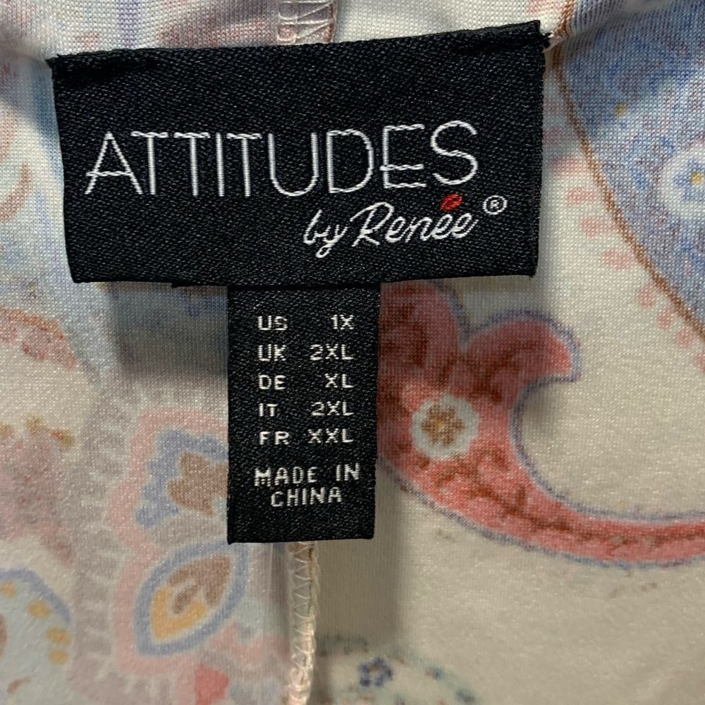 NWT attitude by Renee stretchy sleeveless maxi dress with  overlay size 1X - Picture 13 of 13